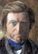 John Ruskin Self-Portrait in a Blue Neckcloth oil painting reproduction